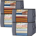 Fab totes 24 Gallons Clothes Storage, Foldable Thick Fabric Blanket Storage Bags by Fabtotes