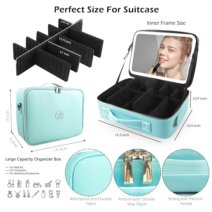 MOMIRA Travel Cosmetic Train Case - Image 2