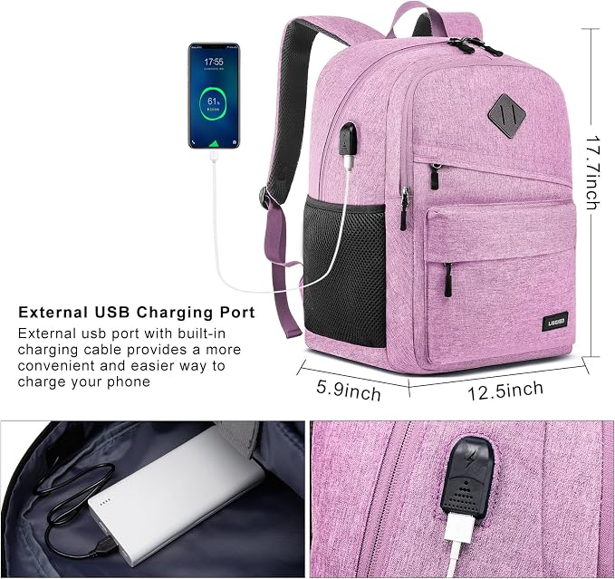 School Backpack for Teen Girls, Cute College Backpacks for Women Students - Image 4