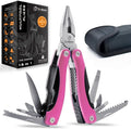 Pink Multitool 15-in-1 for Mom, Practical EDC Multi Tool Pliers, Pocket Knife by Pro-Master