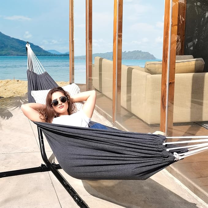 ANYOO Cotton Hammock Portable Camping Hammocks - Image 2