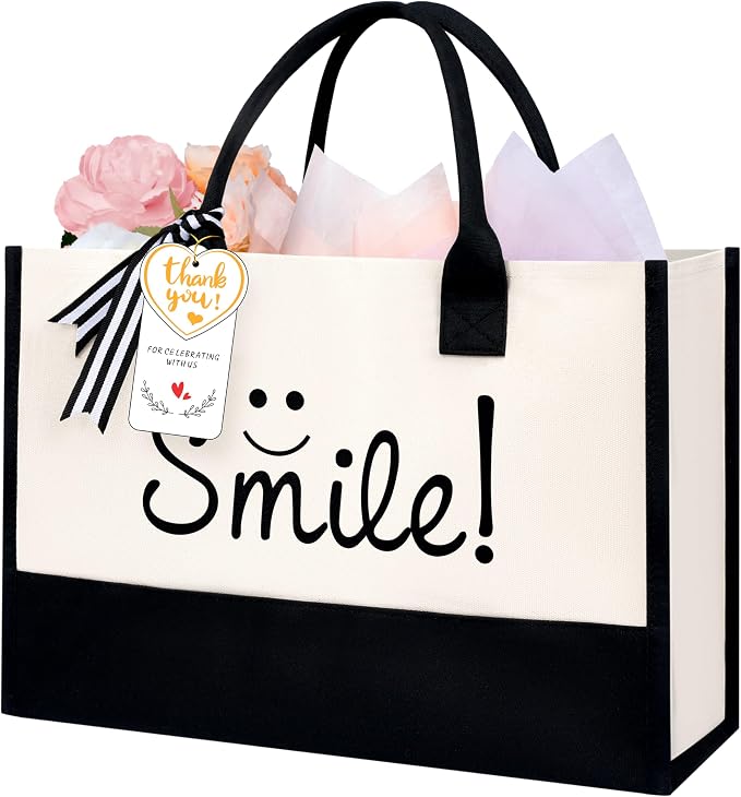 BAGAIL Initial Tote Bag, Personalized Birthday Gifts by BAGAIL