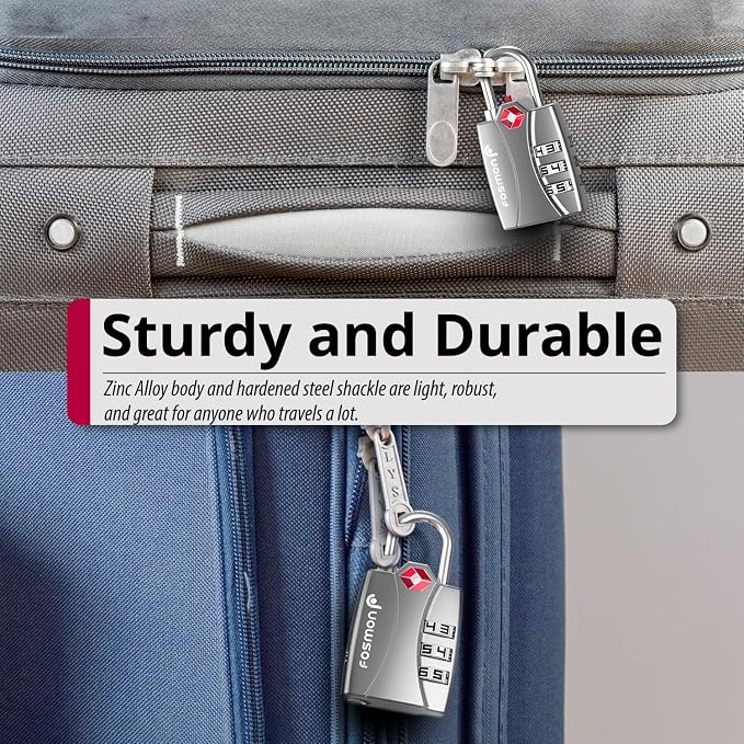 Fosmon TSA Approved Locks for Luggage. Suitcase Locks - Image 4