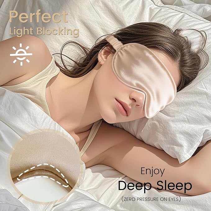 Pure 22 Momme 6A Grade Mulberry Silk Sleep Mask - Image 3