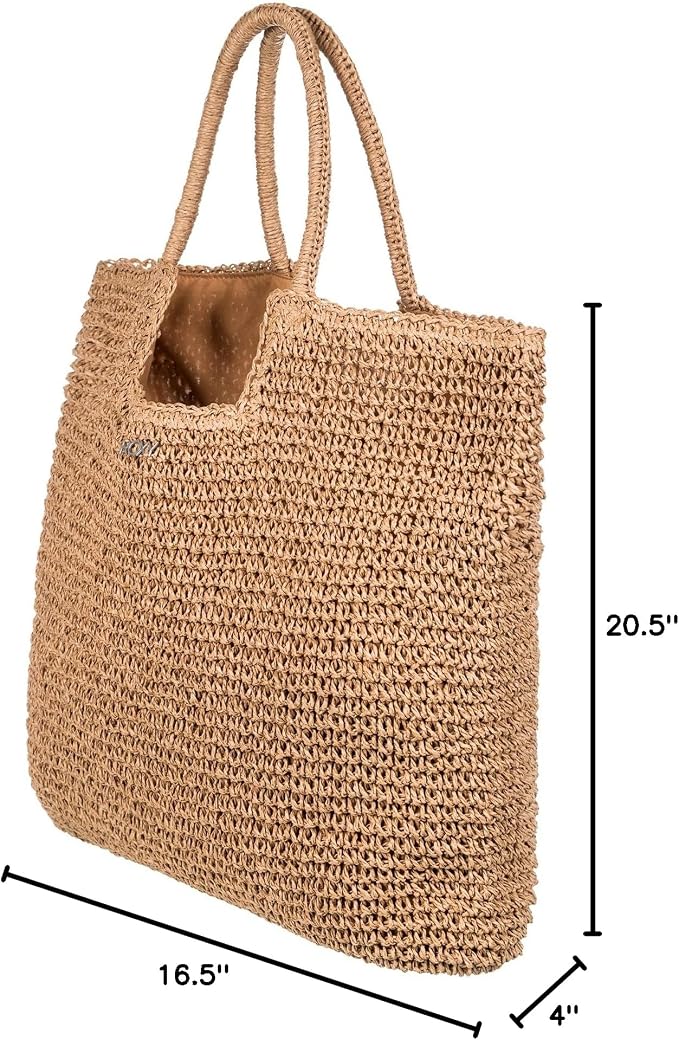 Roxy Women's Beach Tote Bag | Travel | Vacation | Straw | Lightweight | - Image 7