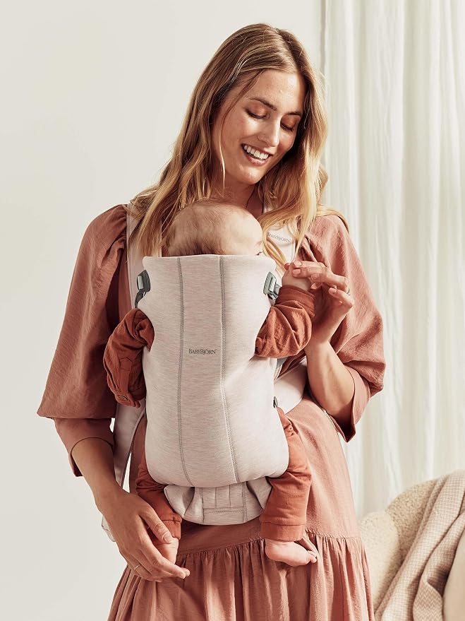 BabyBjörn Baby Carrier Mini, 3D Jersey, Light Beige | Newborn Carrier, - Image 4