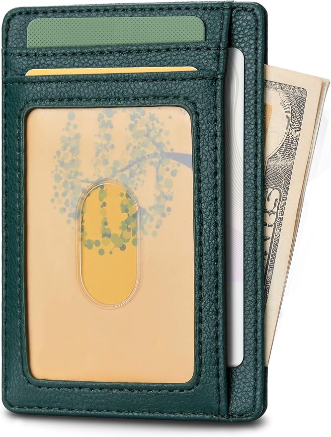Buffway Slim Minimalist Front Pocket RFID Blocking Leather Wallets - Image 2