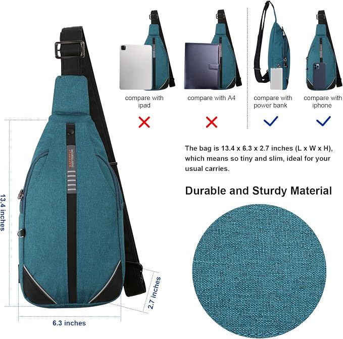 WATERFLY Small Crossbody Sling Backpack Anti Theft Backpack - Image 5