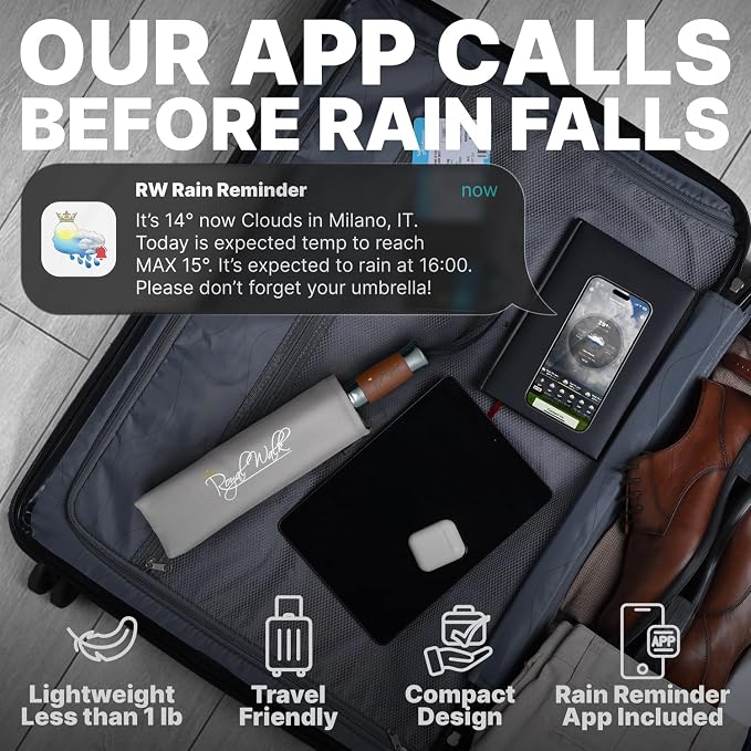 Royal Walk Windproof Folding Travel Umbrella Compact and Strong Luxurious Real - Image 6