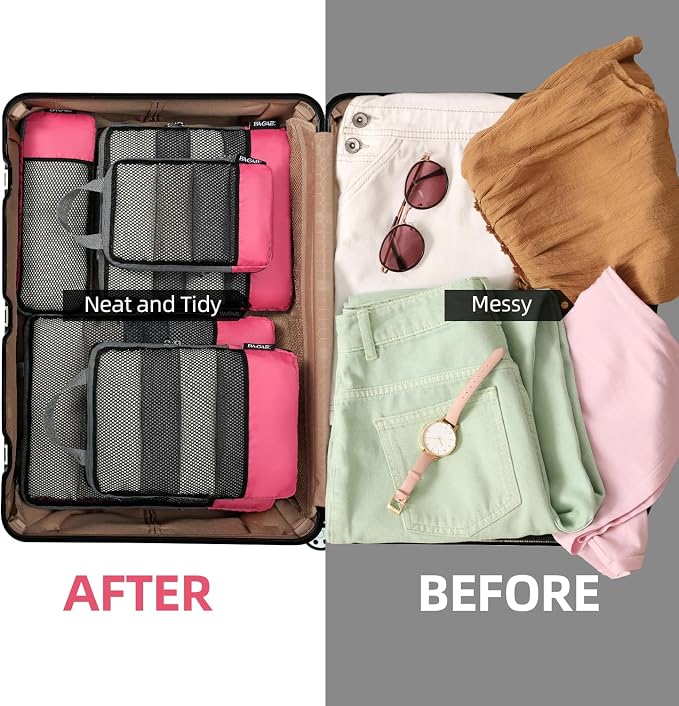 BAGAIL 4 Set/6 Set/8 Set Compression Packing Cubes Travel Accessories - Image 6