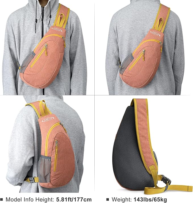 G4Free Sling Bag for Men Women, Small Crossbody Backpack Lightweight Chest - Image 6