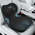 Coverado Car Seat Cushion and Lumbar Support Pillow One Piece, Memory Foam by COVERADOAUTO