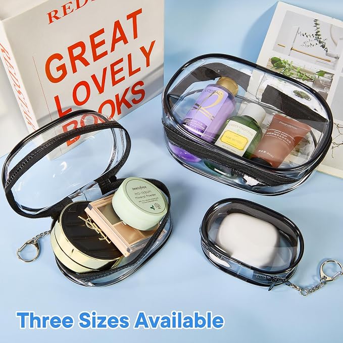 XEWEA Small Clear Toiletry Makeup Bag Portable Waterproof, Electronics - Image 4