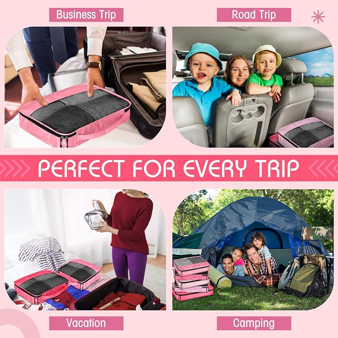 5 Pcs Packing Cubes for Suitcase Large Travel Cubes Carry on Luggage Organizer - Image 5