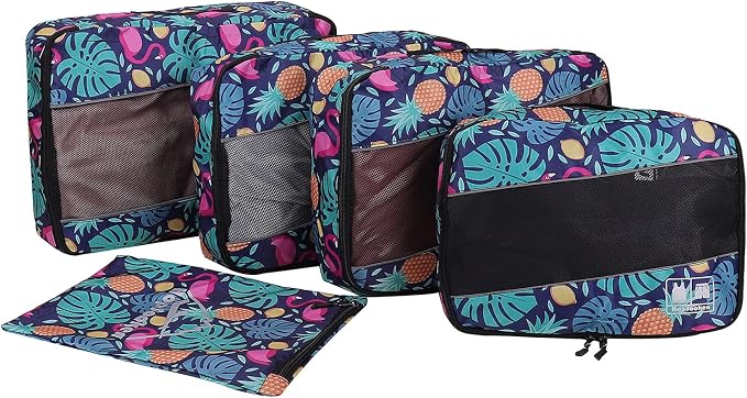 5 Set Packing Cubes for Travel Large Suitcase Luggage Organizer Bags Travel - Image 3