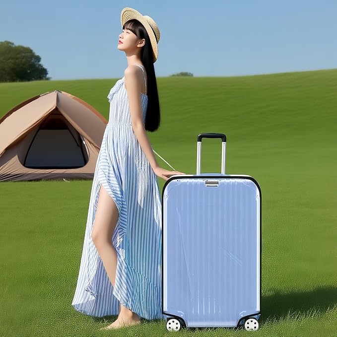 Luggage Cover Clear PVC Suitcase Cover Thick Transparent Waterproof Suitcase - Image 9