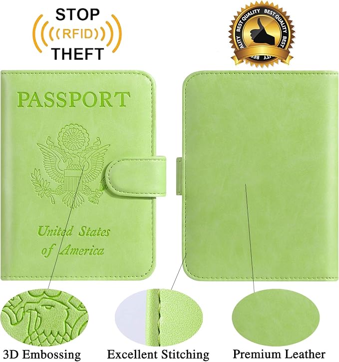 Passport Holder Cover Wallet RFID Blocking Leather Card Case Travel Accessories - Image 2