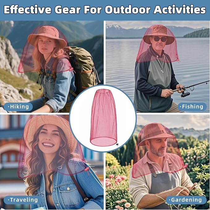 Oversized Mosquito Net 42 x 25 Inches Ultra Large Mosquito Head Net Face Neck - Image 6