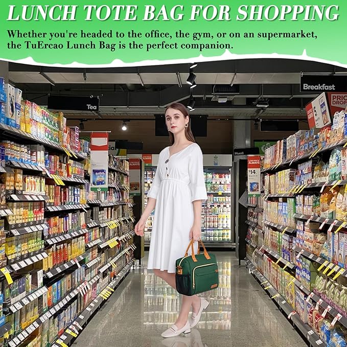 TuErCao Insulated Lunch Bag Adult Lunch Box - Image 5