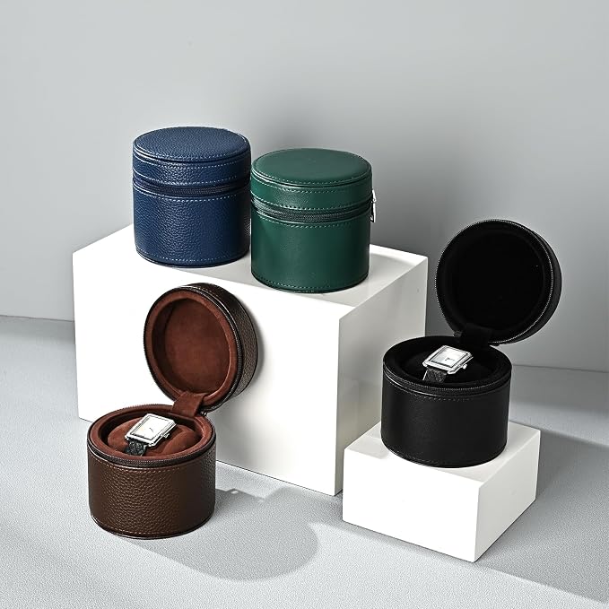 Oirlv Luxury Leather Watch Travel Case Single Watch Case - Image 4