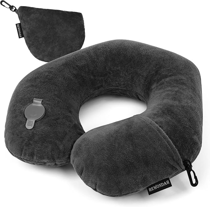 Rewondah Inflatable Travel Pillow, Inflatable Neck Pillow by Rewondah