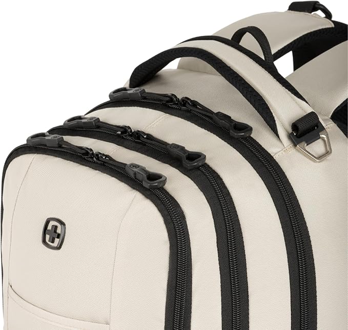 SwissGear Cecil 5505 Laptop Backpack, Cream/Black - Image 7