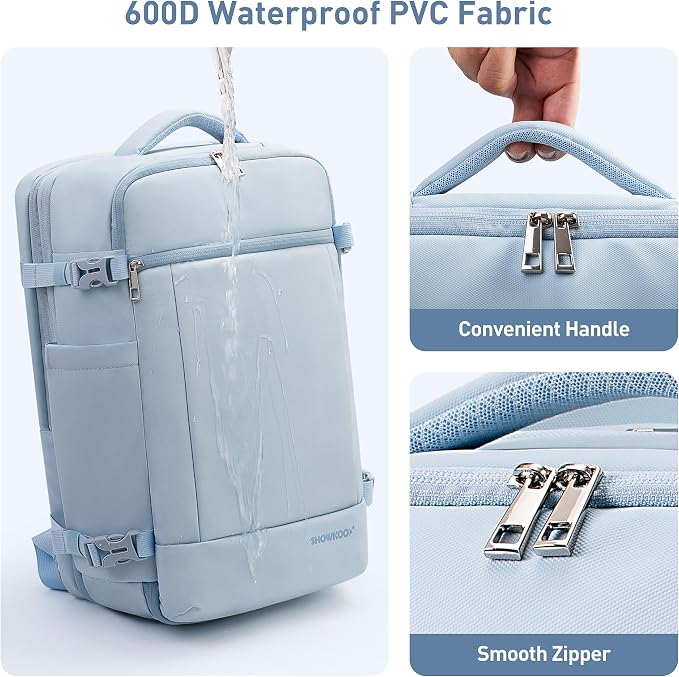 SHOWKOO Travel Backpack For Man Women, Airline Approved Carry On Laptop - Image 5