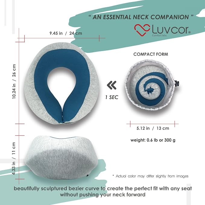 Premium Quality Memory Foam Travel Neck Pillow Bundle - Image 4