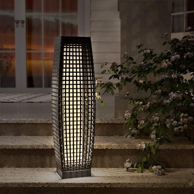 Grand patio 2-Piece Outdoor Floor Lamp Solar Powered Lantern Water-Resistant - Image 7