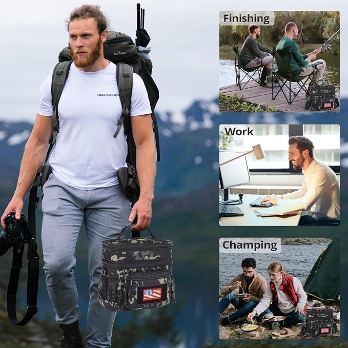 ATRIPACK Lunch Bag for Men, Double Deck Tactical Lunch Box Work - Image 2