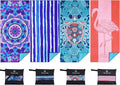 4 Pack Microfiber Oversized Lightweight Beach Towel 71"x32" Extra Thin Large by Qinqinamu