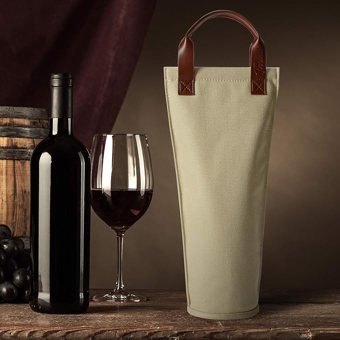 Tirrinia Single Wine Carrier Tote, Insulated Cooler Bag - Image 6