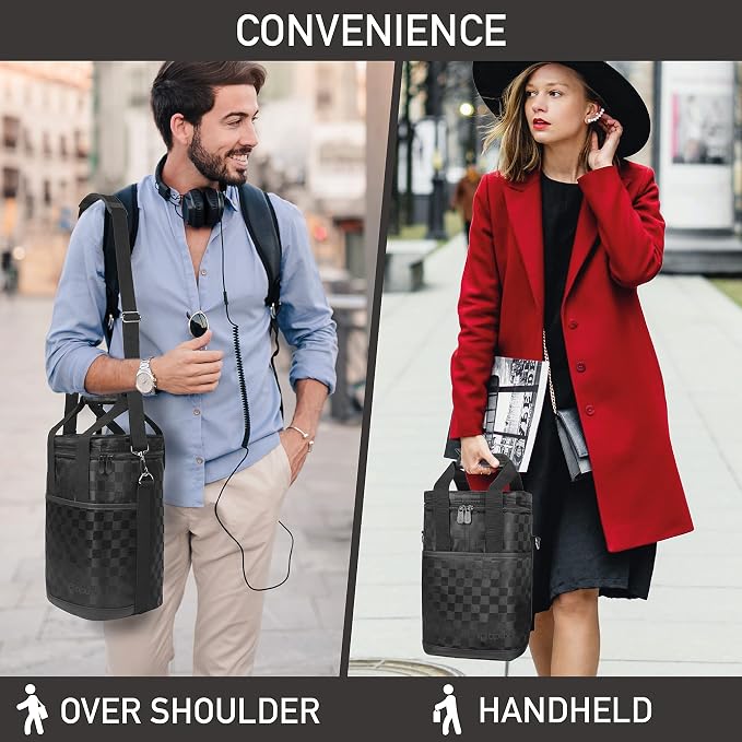 Opux 4 Bottle Insulated Wine Cooler Bag - Image 6