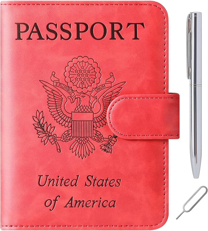 Passport Holder Cover Wallet Travel Essentials Leather Rfid Blocking Case by LOHASLIFE