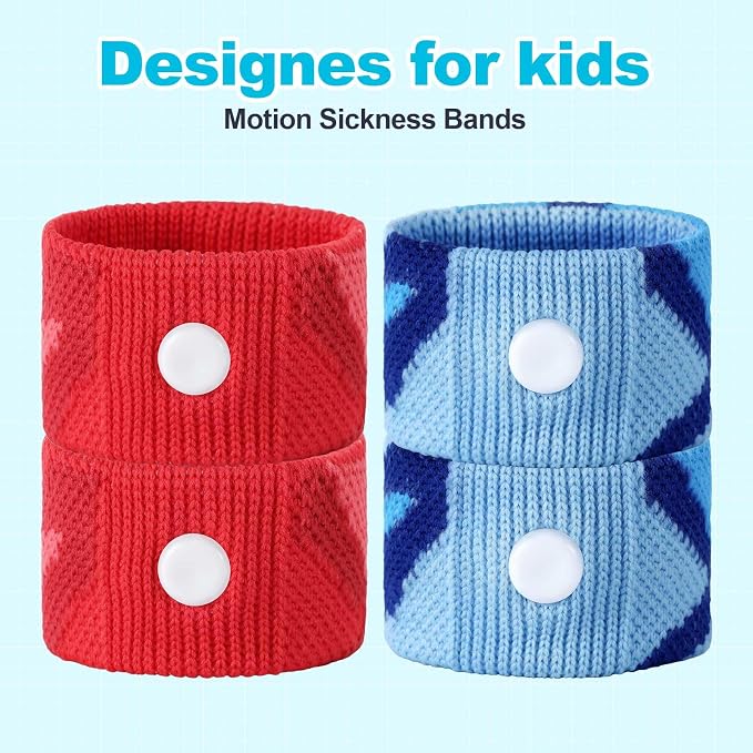 LYJEE Motion Sickness Bands for Kids, Travel Sickness Relief Wristbands - Image 2