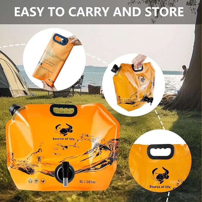 Collapsible 8L Water Storage Bag, BPA-Free Portable Folding Water Jug - Image 5