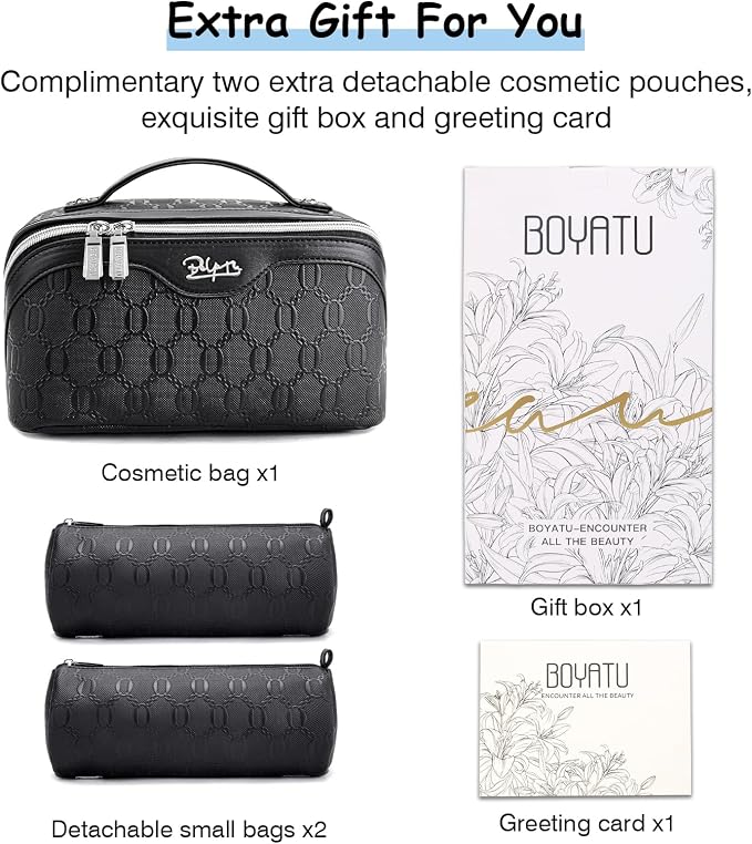BOYATU Travel Makeup Bag for Women: Cosmetic Organizer Bag - Image 5