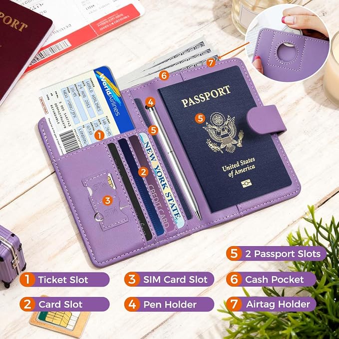 Melsbrinna Premium Leather Passport Holder Covers Case, Waterproof Rfid - Image 2