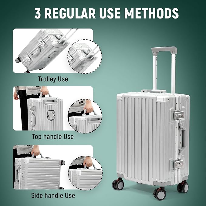 UrbanExplorer 20 Inch Carry On Luggage Aluminum Frame Airline Approved - Image 7