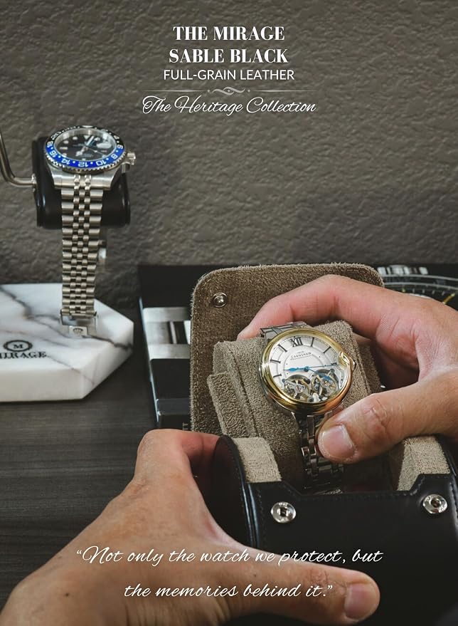 Leather Watch Roll Travel Case for Men – 1 Watch Holder Box - Image 7
