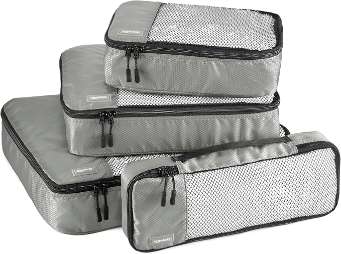 Amazon Basics Lightweight Packing Cubes Travel Organizer Set by AmazonBasics