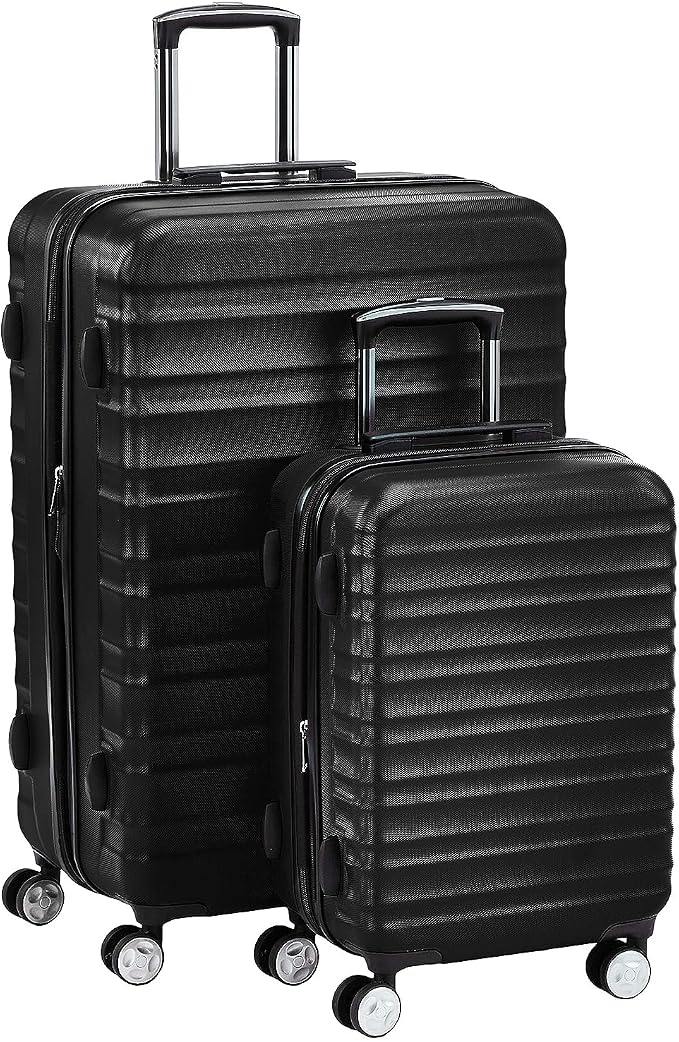 Amazon Basics 2 Piece Set With TSA Locks, Hardshell Suitcases With Four by AmazonBasics