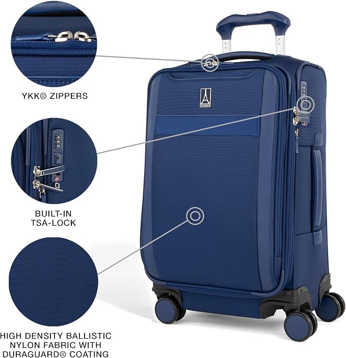Travelpro VersaPack+ Lightweight Softside Expandable Carry on Luggage, 8 - Image 3