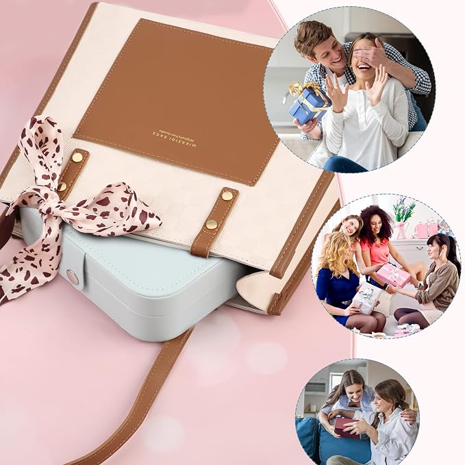 Travel Jewelry Box, PU leather Small Jewelry Organizer - Image 6