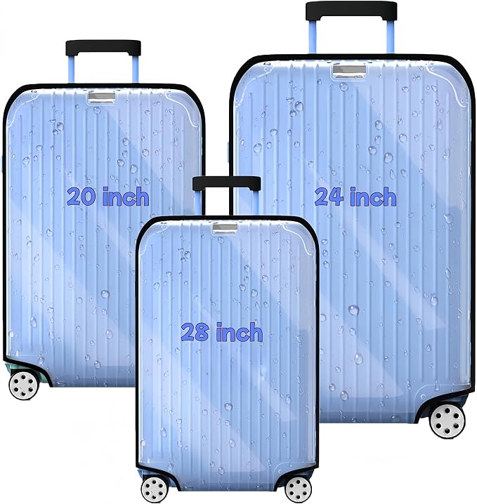 Luggage Cover Clear PVC Suitcase Covers by JeeVoya