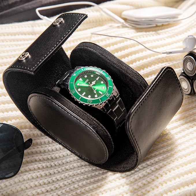 MR.OKAY Single Watch Travel Case-Classic Leather Watch Case - Image 8