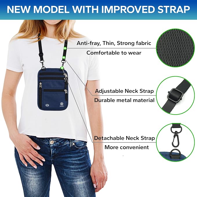 Neck Wallet – Travel Pouch and RFID Blocking Passport Holder - Image 4