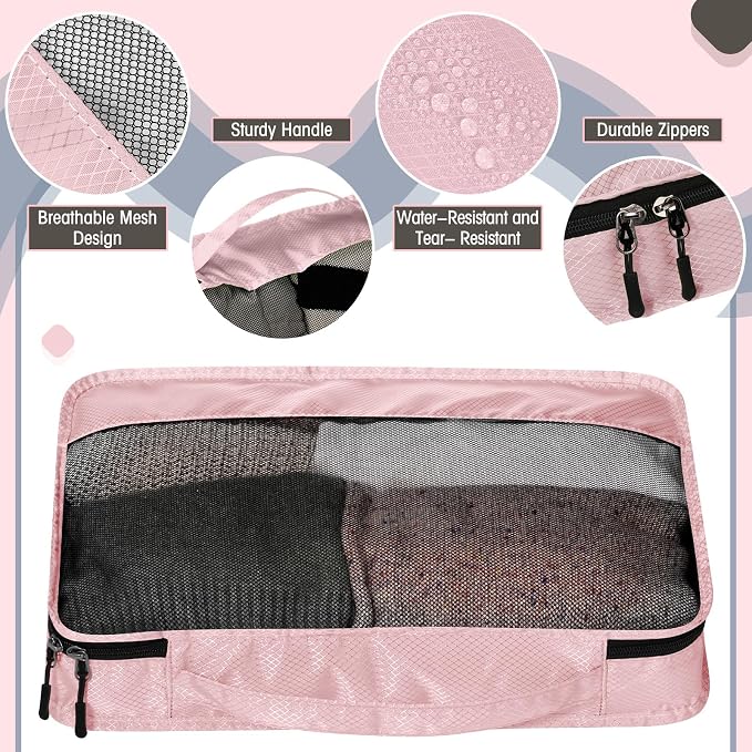 5 Pcs Packing Cubes for Suitcase Large Travel Cubes Carry on Luggage Organizer - Image 4