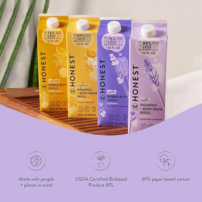 The Honest Company 2-in-1 Cleansing Shampoo + Body Wash Refill Carton | Gentle - Image 4