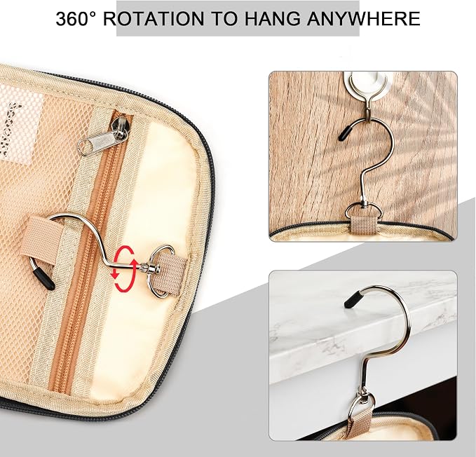 Travel Hanging Toiletry Bag for Women and Men, 6 Organizer Compartments - Image 4